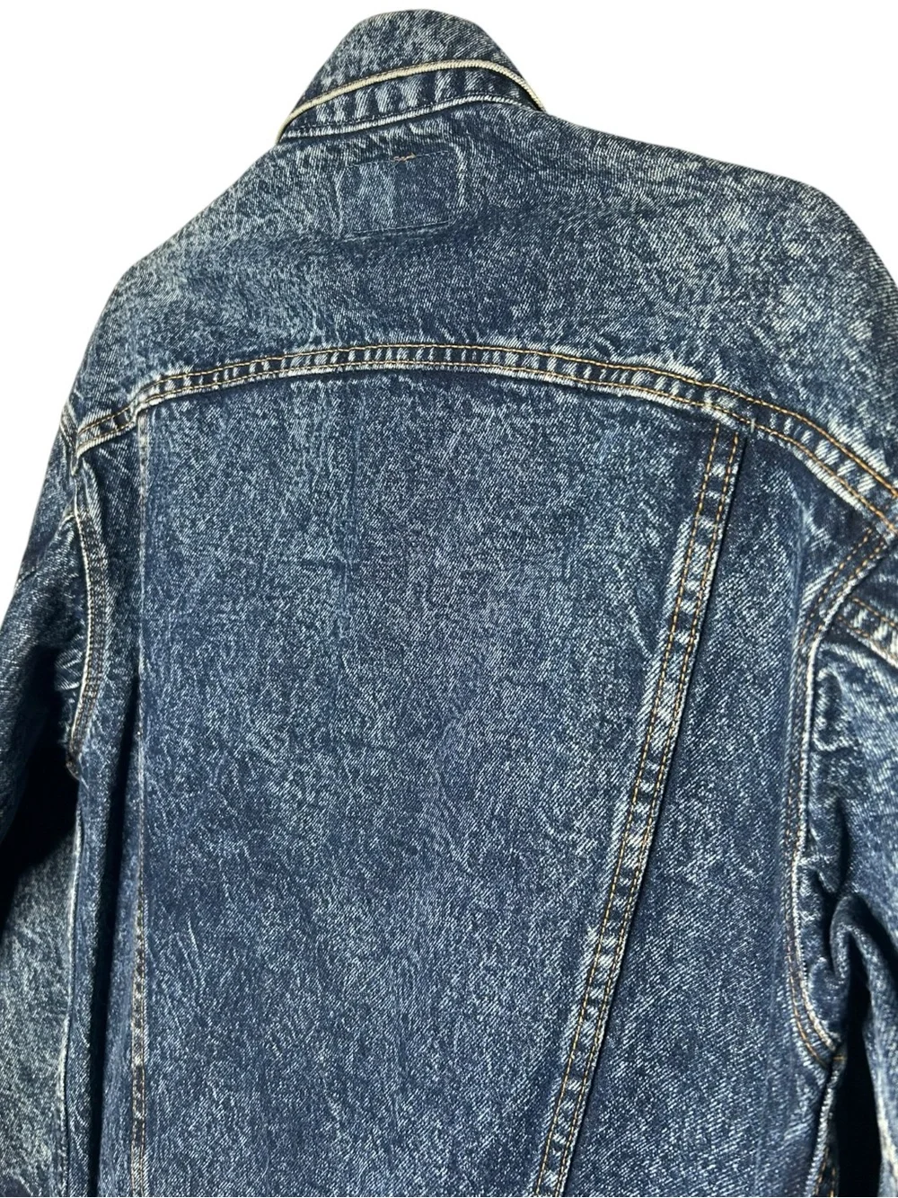Vintage Levi's Type III 70507 Acid Wash Denim Trucker Jacket USA Small - Picture 7 of 15